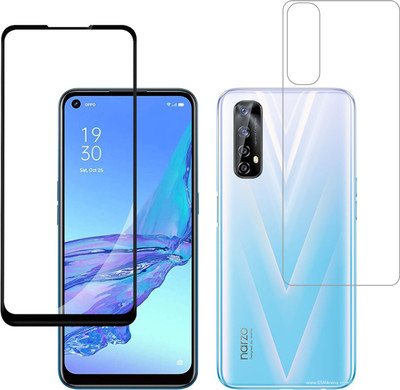 Vatsin Front and Back Tempered Glass for Realme 7(Pack of 2)