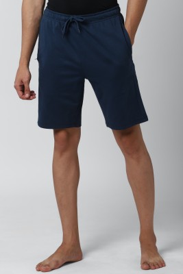 PETER ENGLAND Solid Men Dark Blue Regular Shorts