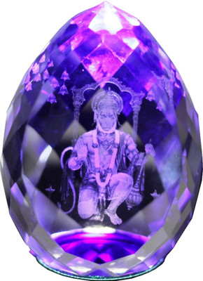 Lilone Hanuman Ji Crystal Showpiece Decorative Showpiece  -  5 cm(Crystal, Clear)