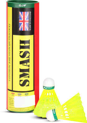 LI-NING Smash Nylon Shuttle  - Yellow(Slow, 75, Pack of 6)