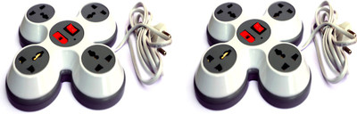 Tool Point 10 Amp 4 Way Extension Board Power Strip 4  Socket Extension Boards(White, 2.5 m)
