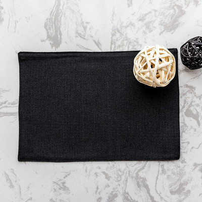 Casanest Rectangular Pack of 6 Table Placemat(Grey, Jute)