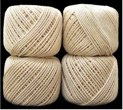 SM Exports White Thread(15 m Pack of4)