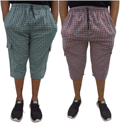 SD Fashions Checkered Men Three Fourths