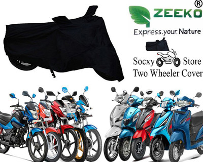 zeeko Two Wheeler Cover for Vespa(Vespa LX, Black)
