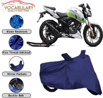 MEGA MARTZZ Waterproof Two Wheeler Cover for TVS(Apache RTR 200 Fi E100, Blue)