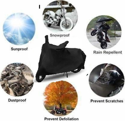 Astips Waterproof Two Wheeler Cover for Honda(VFR 1200F, Black)