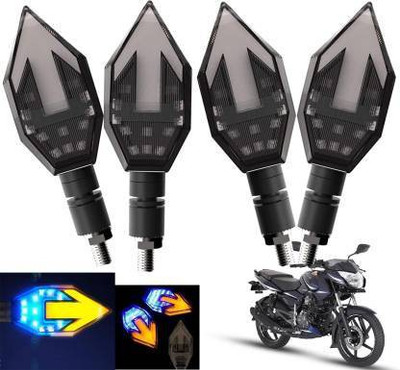 QZ DEVICE Front, Rear LED Indicator Light for Bajaj Pulsar 135 LS DTS-i, Universal For Bike(Yellow, Blue)
