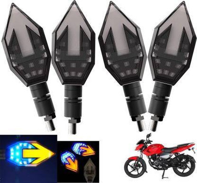 QUIRKY ZONE Front, Rear LED Indicator Light for Bajaj Pulsar 135 LS DTS-i, Universal For Bike(Yellow, Blue)