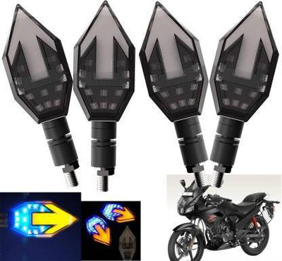 QUIRKY ZONE Front, Rear LED Indicator Light for Hero Karizma R, Universal For Bike(Yellow, Blue)