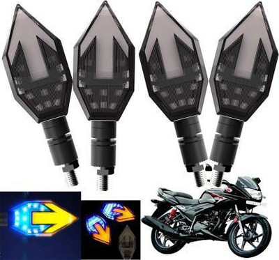 QUIRKY ZONE Front, Rear LED Indicator Light for Hero Ignitor, Universal For Bike(Yellow, Blue)