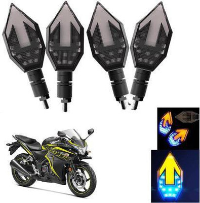 QUIRKY ZONE Front, Rear LED Indicator Light for Honda CBR 250R, Universal For Bike(Yellow, Blue)