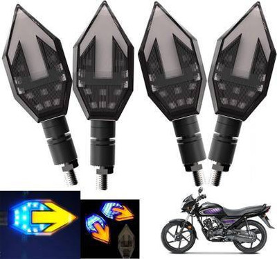 QUIRKY ZONE Front, Rear LED Indicator Light for Honda Dream Neo, Universal For Bike(Yellow, Blue)