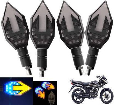 QUIRKY ZONE Front, Rear LED Indicator Light for TVS Phoenix 125, Universal For Bike(Yellow, Blue)