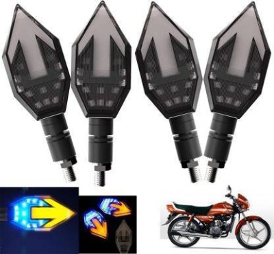 QUIRKY ZONE Front, Rear LED Indicator Light for Honda CD deluxe, Universal For Bike(Yellow, Blue)