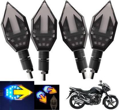 QZ DEVICE Front, Rear LED Indicator Light for Suzuki GS 150R(Yellow, Blue)