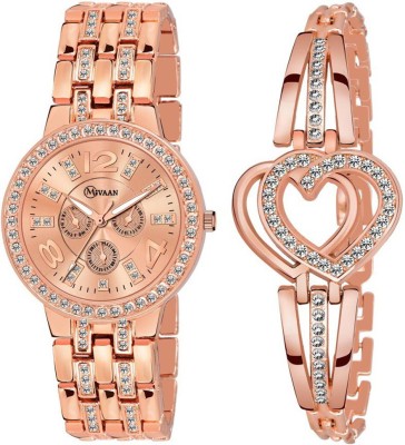 MIVAAN ROSE-Diamond Analog Watch  - For Women