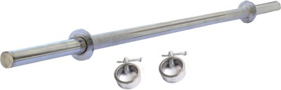 L'AVENIR FITNESS 3ft STRAIGHT ROD for Biceps & Triceps Exercises (Best for Home Use) Weight Lifting Bar(Silver)