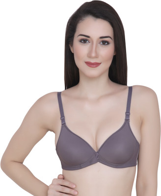 Glamoras Women T-Shirt Lightly Padded Bra(Grey)