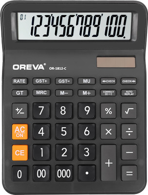 OREVA OR 1812 C[DARK GREY] OR 1812 C [DARK GREY] Financial  Calculator(12 Digit)