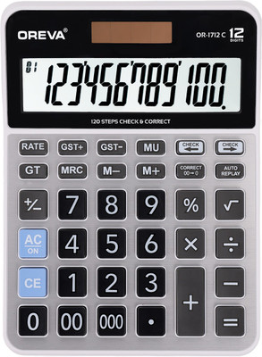 OREVA OR 1712 C [WHITE SILVER] OR 1712 C [WHITE SILVER] Financial  Calculator(12 Digit)