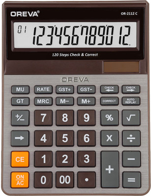 OREVA OR 2112 C [D.BROWN SILVER] OR 2112 C [D.BROWN SILVER] Financial  Calculator(12 Digit)