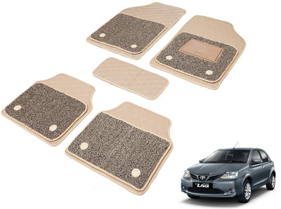 MOCKHE Leatherite 7D Mat For  Toyota Etios Liva(Beige)