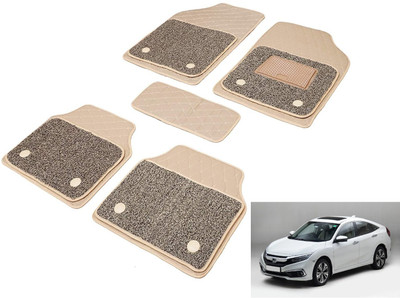 MOCKHE Leatherite 7D Mat For  Honda Civic(Beige)