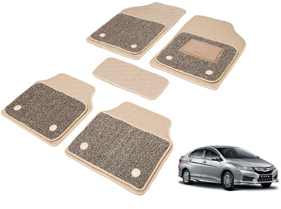 MOCKHE Leatherite 7D Mat For  Honda New City(Beige)