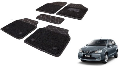 MOCKHE Leatherite 7D Mat For  Toyota Etios Liva(Black)