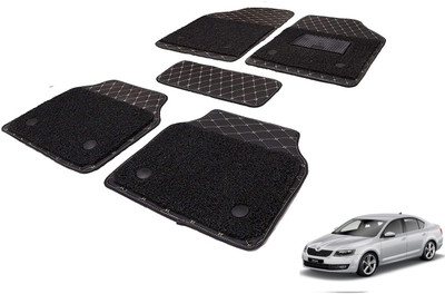 Auto Hub Leatherite 7D Mat For  Skoda Octavia(Black)