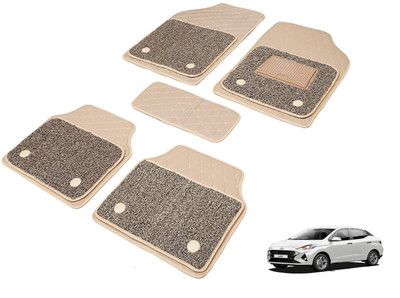 MOCKHE Leatherite 7D Mat For  Hyundai Aura(Beige)
