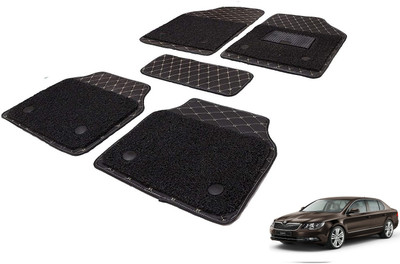 Auto Hub Leatherite 7D Mat For  Skoda Superb(Black)