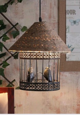 CARSTEN CARS-LOVE BIRDS CAGE HANGING Pendant Light/Hanging Light/Ceiling Light for Restaurant, Bedroom, Living Room and Home Decor Pendants Ceiling Lamp(Beige, Black)