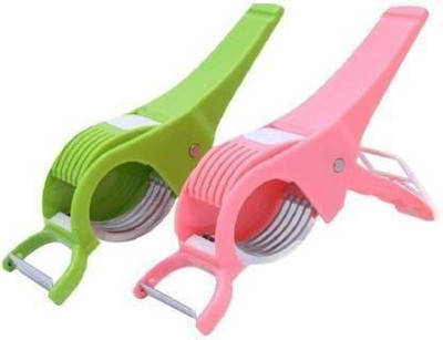 Smarter Buy MBM Combo of 2 piece Vegetable Cutter and Peeler for Kitchen, Multipurpose Chopper Vegetable & Fruit Chopper Vegetable & Fruit Chopper(2 Chopper)