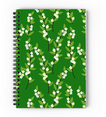 epheriwala Green Leaf Print A5 Diary Unruled 160 Pages(multcolor)