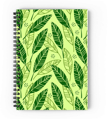 epheriwala Green Abstract Leaf Pattern A5 Diary Unruled 160 Pages(multcolor)