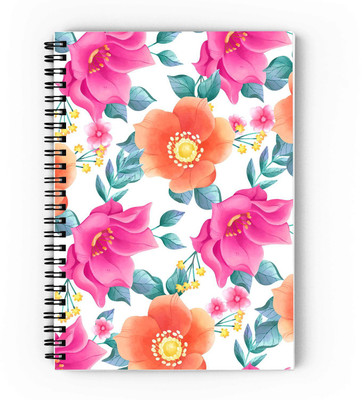 epheriwala Pink Rose Floral A5 Diary Unruled 160 Pages(multcolor)