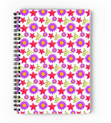 epheriwala Pink Sun flower pattern A5 Diary Unruled 160 Pages(multcolor)