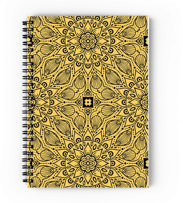 epheriwala Yellow Mandala art A5 Diary Unruled 160 Pages(multcolor)