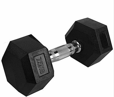 HACKERX Hexa Dumbbell Single 7.5 KG Hexagon Hex Dumble for Home Workout Fixed Weight Dumbbell(2.5 kg)