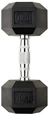 LCARNO Hexa Dumbbell Single 10 KG Hexagon Hex Dumble for Home Workout Fixed Weight Dumbbell(10 kg)