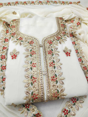 ICCHIT FAL Georgette Embroidered Salwar Suit Material