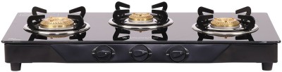 WONDERCHEF GLORY GLASS COOKTOP 3 BURNER Glass Manual Gas Stove(3 Burners)