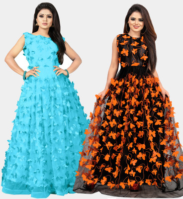 DECOFIN Flared/A-line Gown(Multicolor)