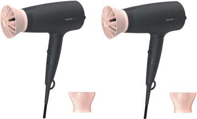 PHILIPS Professional Hair Dryer BHD356/10 pack of 2 Hair Dryer(2100 W, Black)