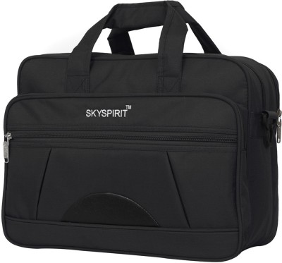 sky spirit Men & Women Black Messenger Bag