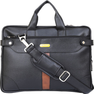 Blowzy Bags Laptop Messenger Sling Office Bags 14 inch Expandable Waterproof Laptop Sleeve/Cover(Black, 20 L)