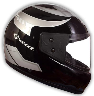 KIN GALAXY SILVER KIMI (ISI APPROVED) Motorbike Helmet(Silver)
