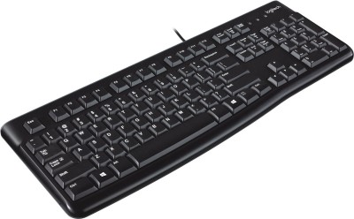 Logitech K120 / Full-Size, Spill-Resistant, Curved Space Bar Wired USB Desktop Keyboard